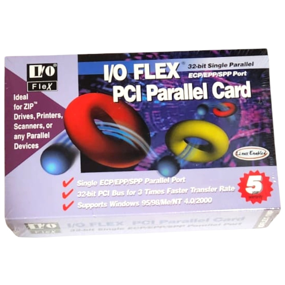 I/O Flex IOFLEX-1NP 32-Bit PCI Parallel Port Card ECP EPP SPP New Sealed